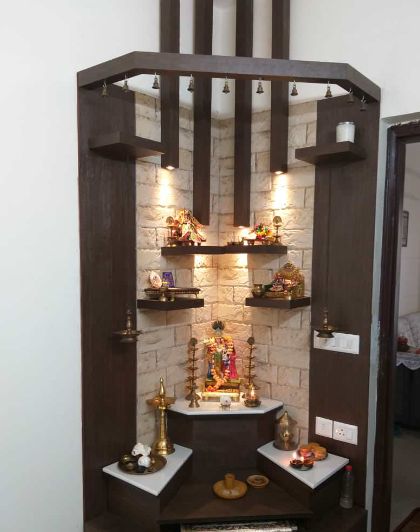 Corner Pooja Unit